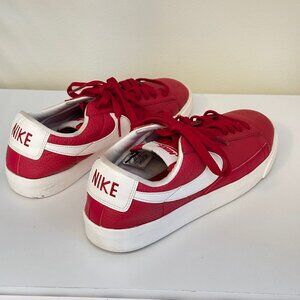 Nike Blazer Low Leather Retro Sneakers – Red/White – Women 9